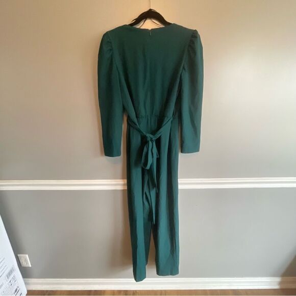 Julia Jordan Green puff shoulder Romper women’s size 6 - Picture 4 of 6